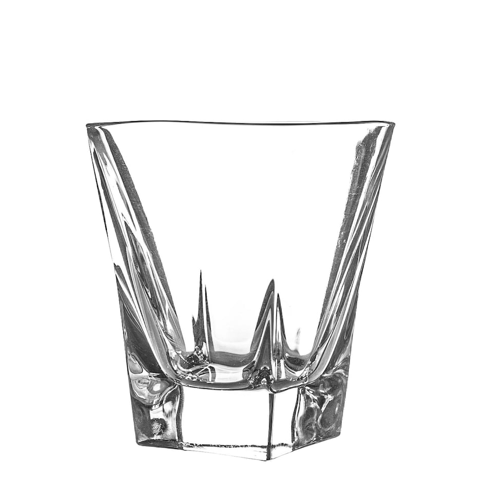image 1 of RCR Crystal 6 Piece Fusion Whisky Glasses Set - Modern Cut Glass Cocktail Tumblers - 270ml | Clear | Clear