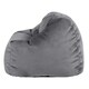 image 5 of icon Kids Aurora Velvet Bean Bag Chair Charcoal Grey Childrens Bean Bags Grey | Grey