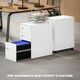 image 8 of Vinsetto Lockable Mobile Filing Cabinet w/ 3 Drawers 30 x 43.5 x 60 cm White 