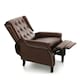 image 4 of Windsor Luxury Pushback Recliner Armchair Brown | Faux Leather