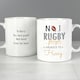image 5 of Personalised No.1 Rugby Player Mug White