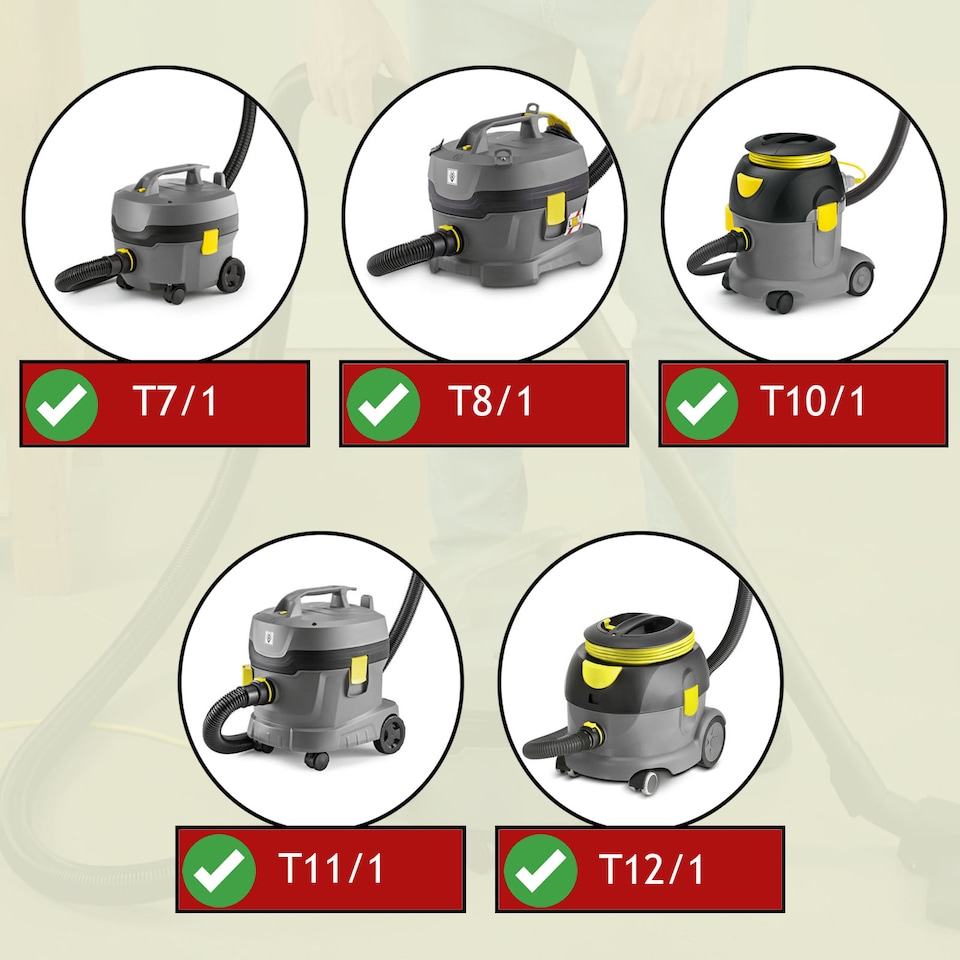 image 1 of SPARES2GO Hose for Karcher T7/1 T8/1 T9/1 T10/1 T11/1 T12/1 T15/1 Vacuum Cleaner