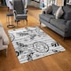 image 2 of Black contour (Rug) Black | Large: 140x200cm