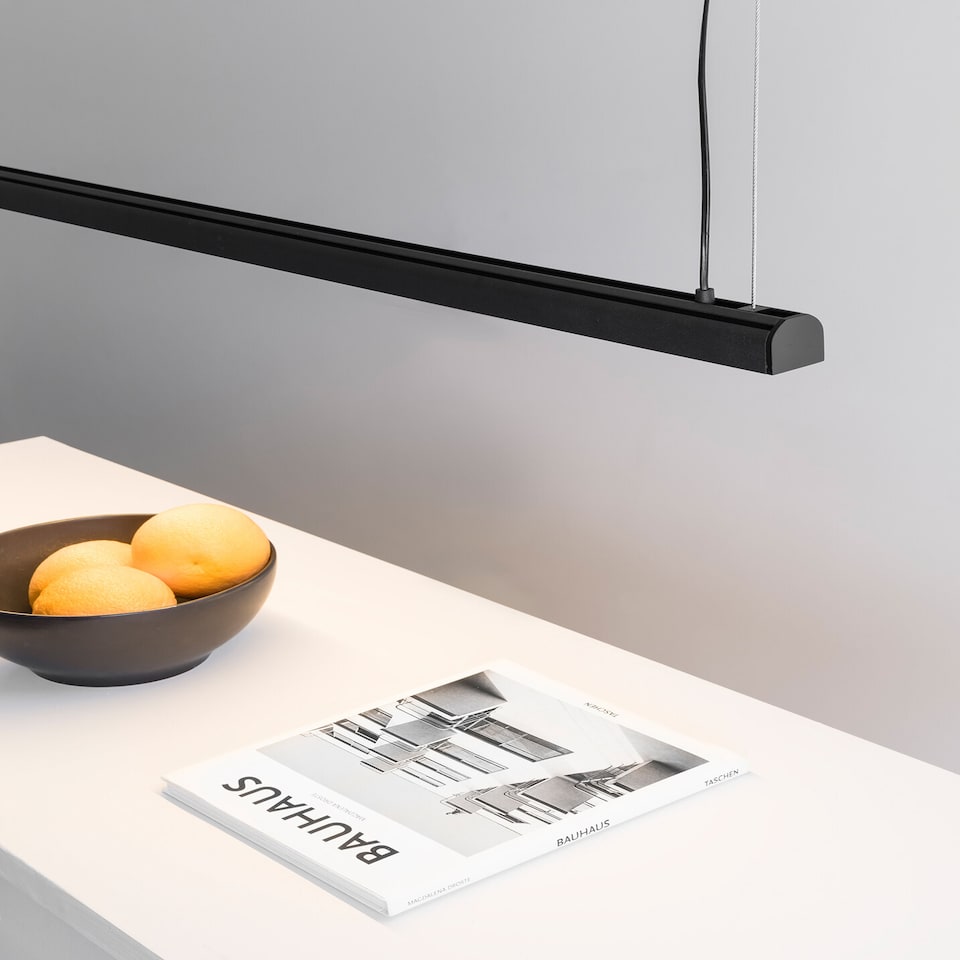 image 1 of Vico 115cm Black Pendant Lamp With Surface Canopy