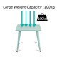 image 3 of COSTWAY Kids Table and Chairs Set with Stackable Chairs Blue