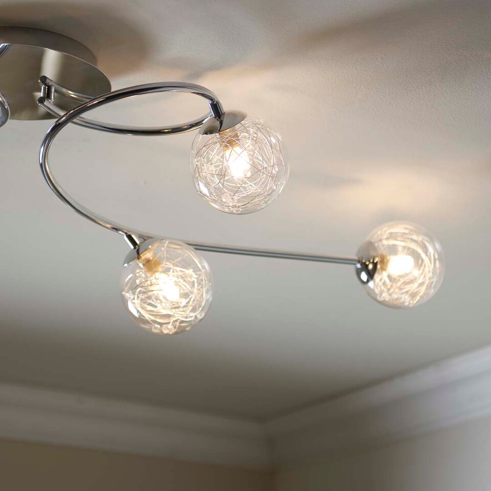 image 1 of Pagazzi Jaymie 6-Light Chrome Semi-Flush Ceiling Light