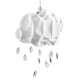 image 1 of ValueLights Children's White Rain Cloud Acrylic Raindrop Pendant Shade | White