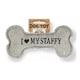 image 1 of History & Heraldry Pre-Personalised Squeaky Bone Dog Toy - Staffy