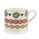 image 1 of Espresso Mug: 1 x 125ml Emma Bridgewater Christmas Joy Espresso Mug, Ceramic White
