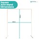 image 2 of Square Arch Stand Party Background Decoration, Garden Arbors - 200cm x 200cm