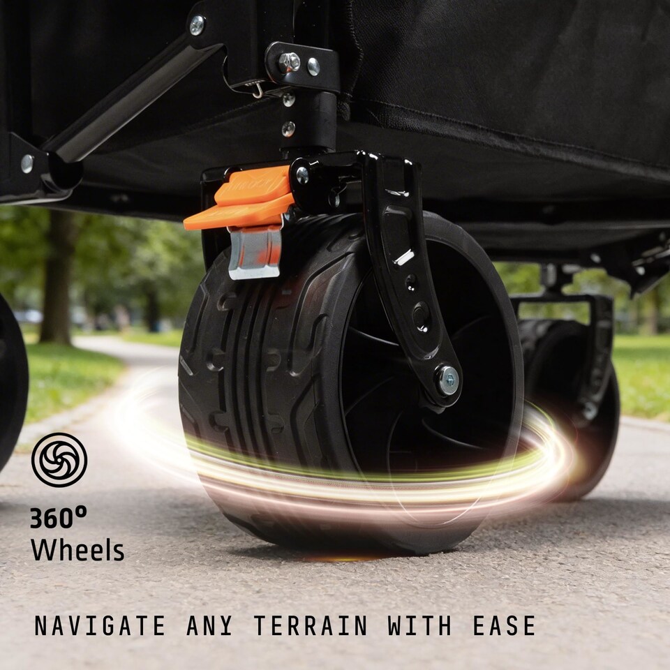 image 1 of Voyager Heavy Duty Folding Camping Wagon with All Terrain Wheels