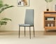 image 1 of Emily Leather Comfort Dining Chairs - Set of 4 | Grey