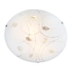 image 3 of Traditional Classic Opal White Glass Flush Ceiling Light with Crystal Drops | White | White | 1
