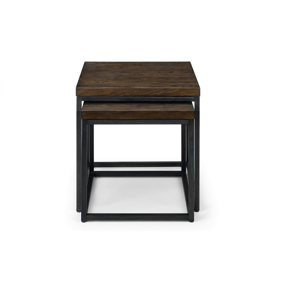 image 1 of Dark Classic Oak Nesting Lamp Tables | Brown | Brown