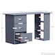 image 3 of Vida Designs Mason 3 Drawer 3 Shelf Computer Desk Home Office Workstation, Grey