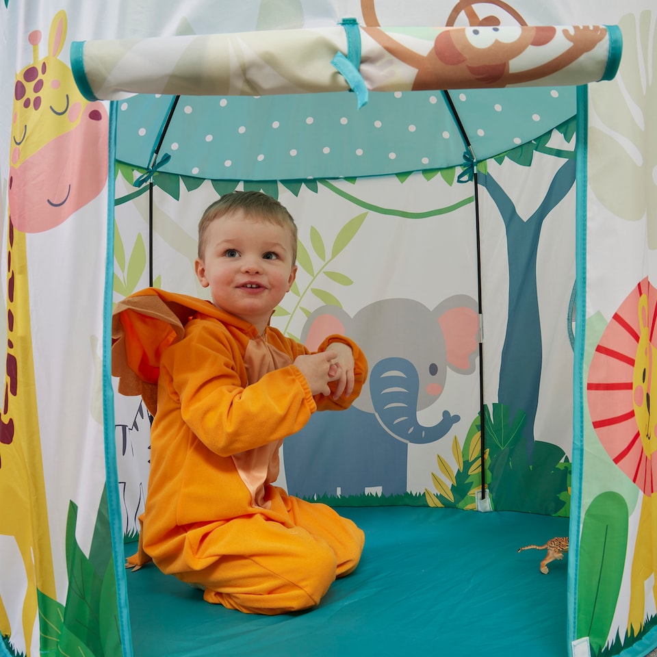 image 1 of Kids Jungle Play Tent and  Play Mat Set