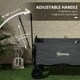 image 8 of Outsunny 120L Folding Collapsible Wagon with Adjustable Handle, Black