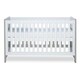 image 2 of Pembrey Cot Bed & Fibre Mattress - Convertible Baby Bed, Adjustable Mattress Base, Suitable from Birth to 4 Years (Ash Grey & White)