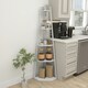 image 8 of HOMCOM 5-Tier Corner Shelf, Shelving Unit with Adjustable Feet, White White