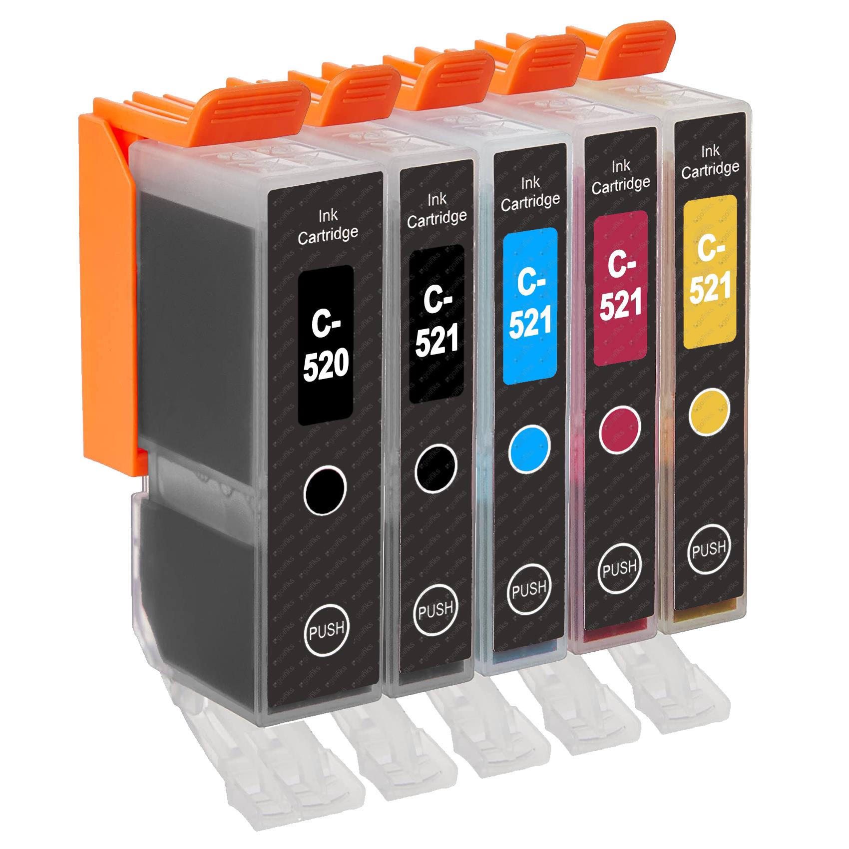 1 Compatible Set of 5 PGI-520 & CLI-521 Printer Ink Cartridges