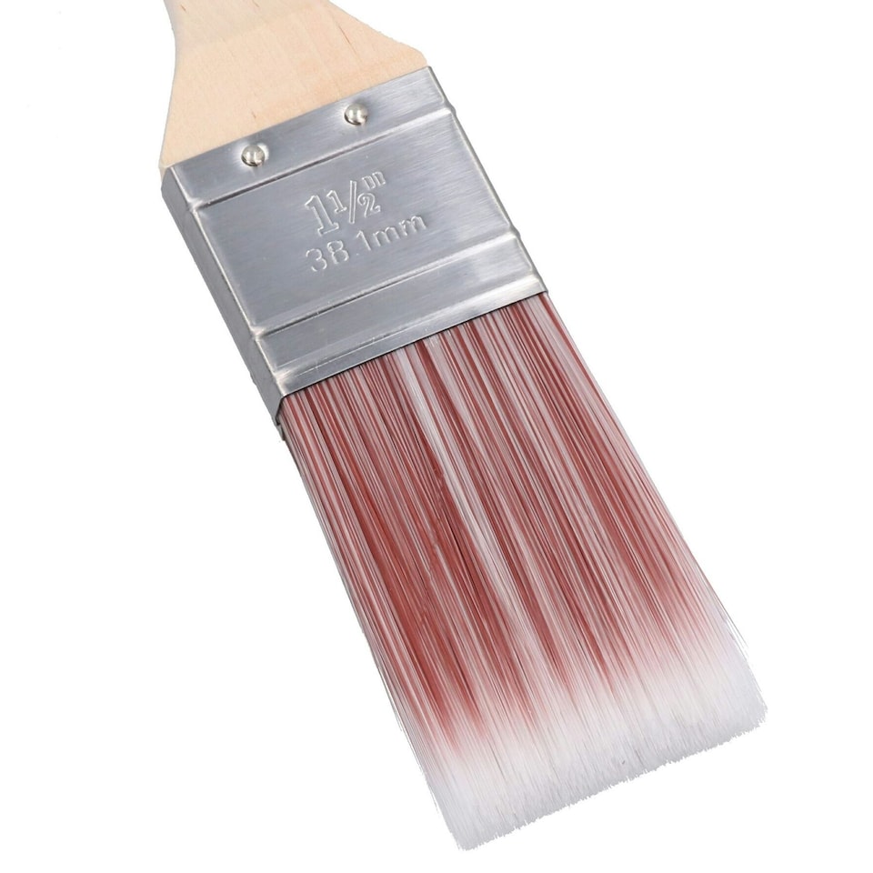 image 1 of 1.5" Synthetic Paint Brush Painting + Decorating Brushes With Wooden Handle 1pk