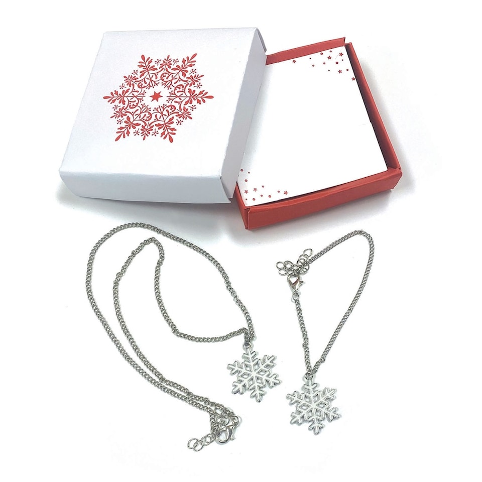 image 1 of Christmas Pendant Necklace & Bracelet Set