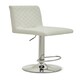 image 1 of Interiors by Premier Baina White And Chrome Bar Stool With Round Base