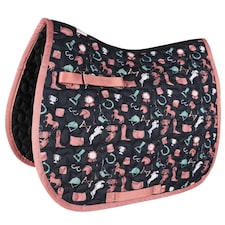 Little Rider Pony Passion Horse Saddlepad - Blush/Navy - Pony/Cob