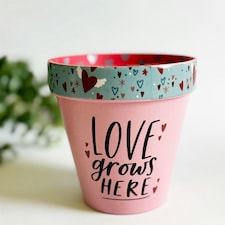 Love Plants Pot Ceramic Growing Garden Love Grows Here N/A