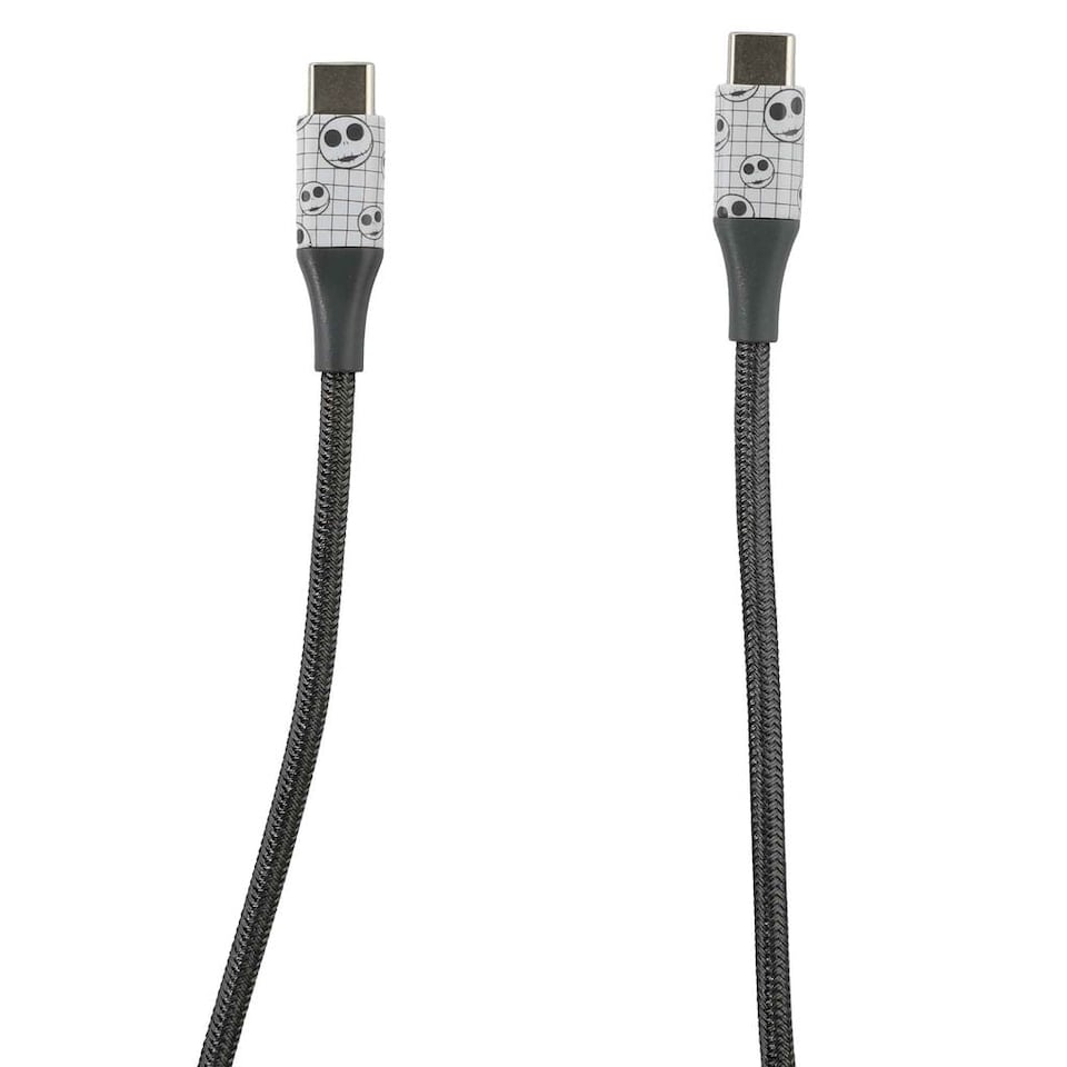 image 1 of Nightmare Before Christmas 6ft Type-C Braided Charging Cable Jack Grid