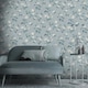 image 2 of Erismann Abode Laura Floral Trail Wallpaper - Duck Egg/Cream - 10m x 53cm Blue