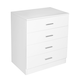 image 1 of Modern 4-Drawer Chest of Drawers High Gloss Finish In White White