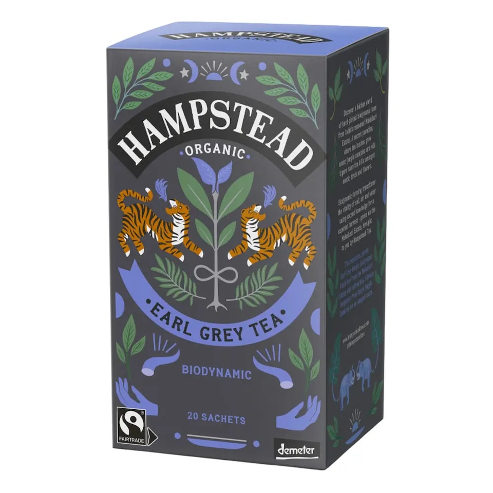 image 1 of Organic Earl Grey Tea 20 Sachets 40g (Hampstead Tea) | Multi