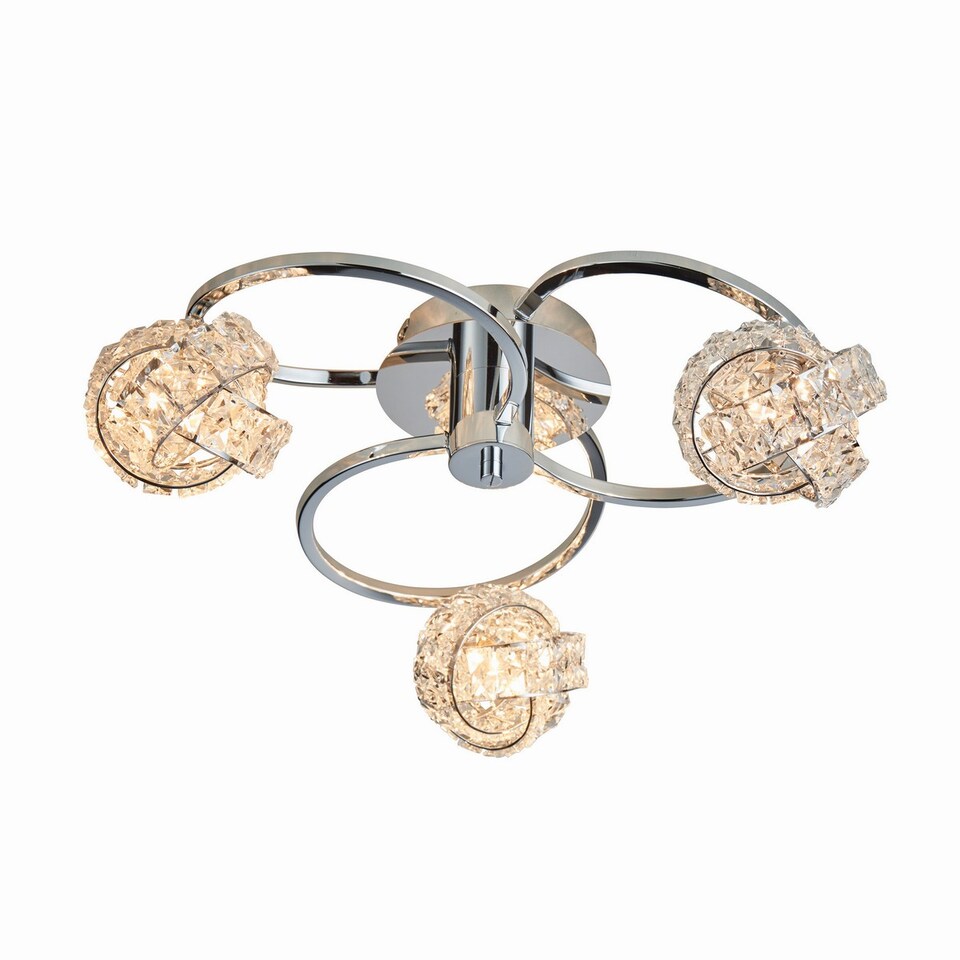 image 1 of Talia 3 Light Semi flush Chrome, Crystal (K5) Glass, G9