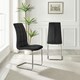 image 2 of Furniturebox 2x Deep Foam Cushioned Black Murano Dining Chairs