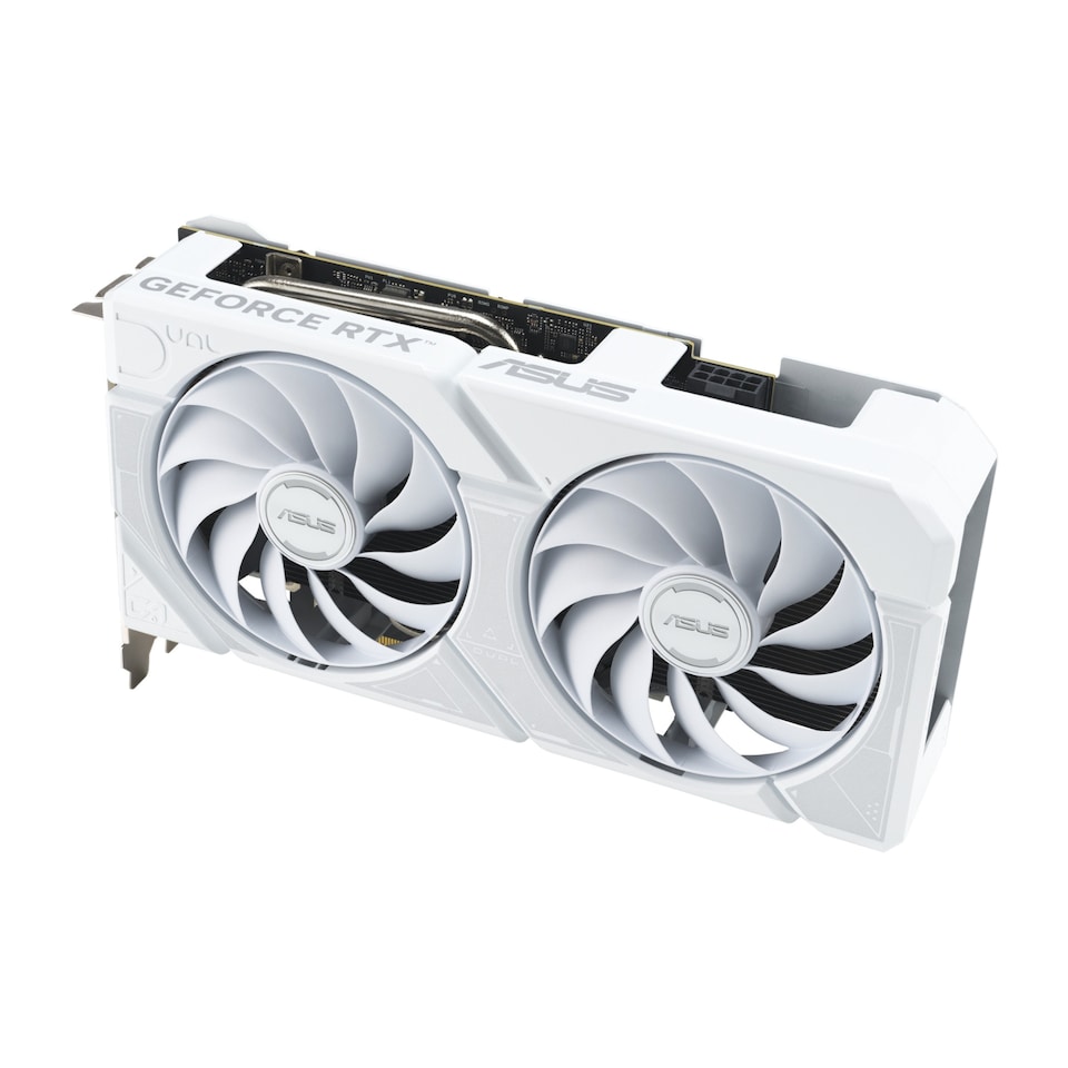 image 1 of ASUS Dual GeForce RTX 5060 OC Edition 8GB GDDR7 Graphics Card - White