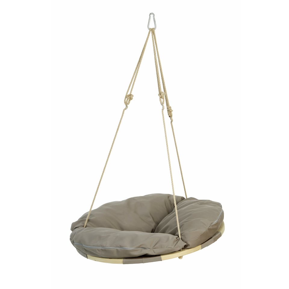 image 1 of Swing Nest Hanging Chair Taupe | Grey