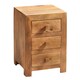 image 1 of Kaylin Light Mango 3 Drawer Bedside Cabinet Brown