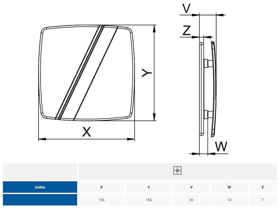 image 1 of 100mm Standard LINEA Extractor Fan White ABS Front Panel Wall Ceiling Ventilation