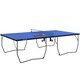image 1 of SPORTNOW 9FT Folding Table Tennis Table w/ 8 Wheels, for Indoors, Blue