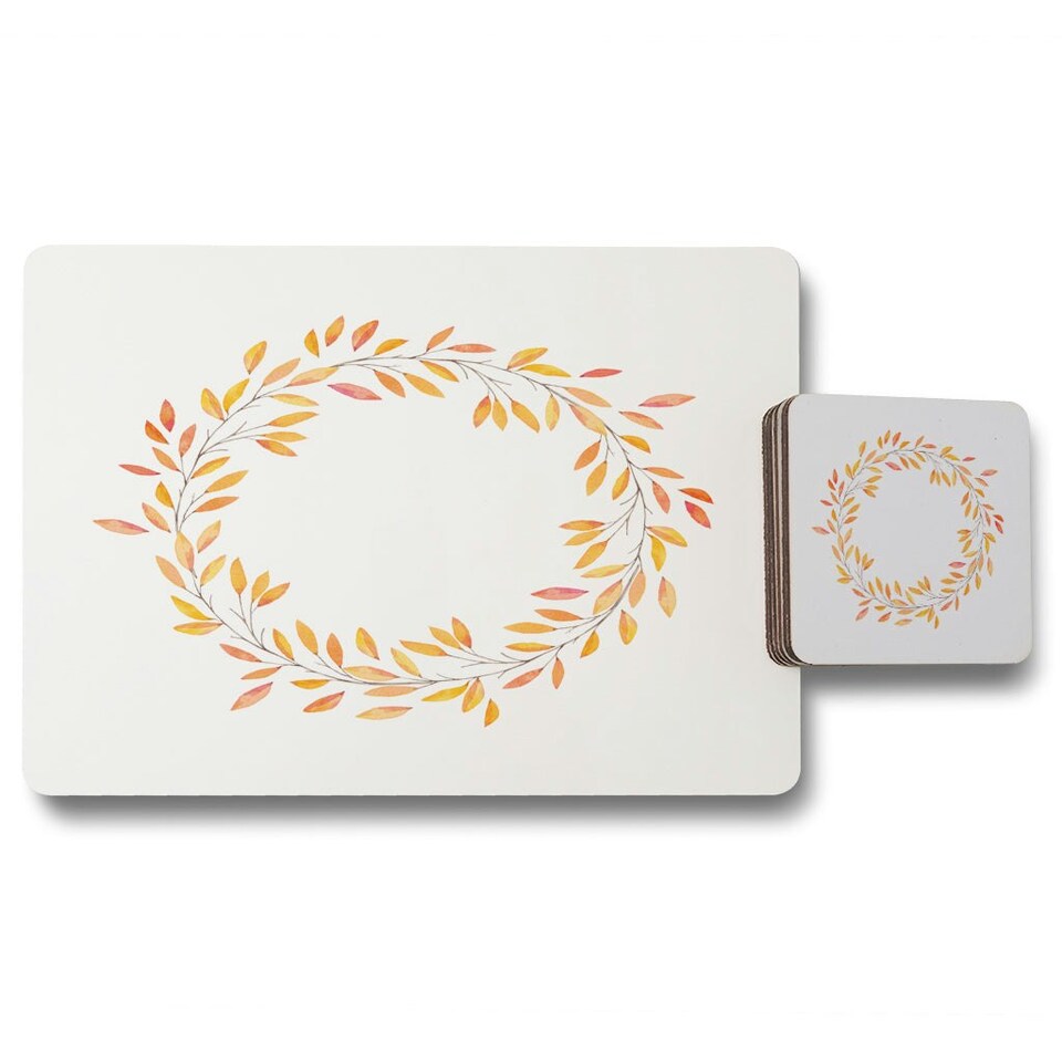 image 1 of Autumn Reath (Placemat & Coaster Set)