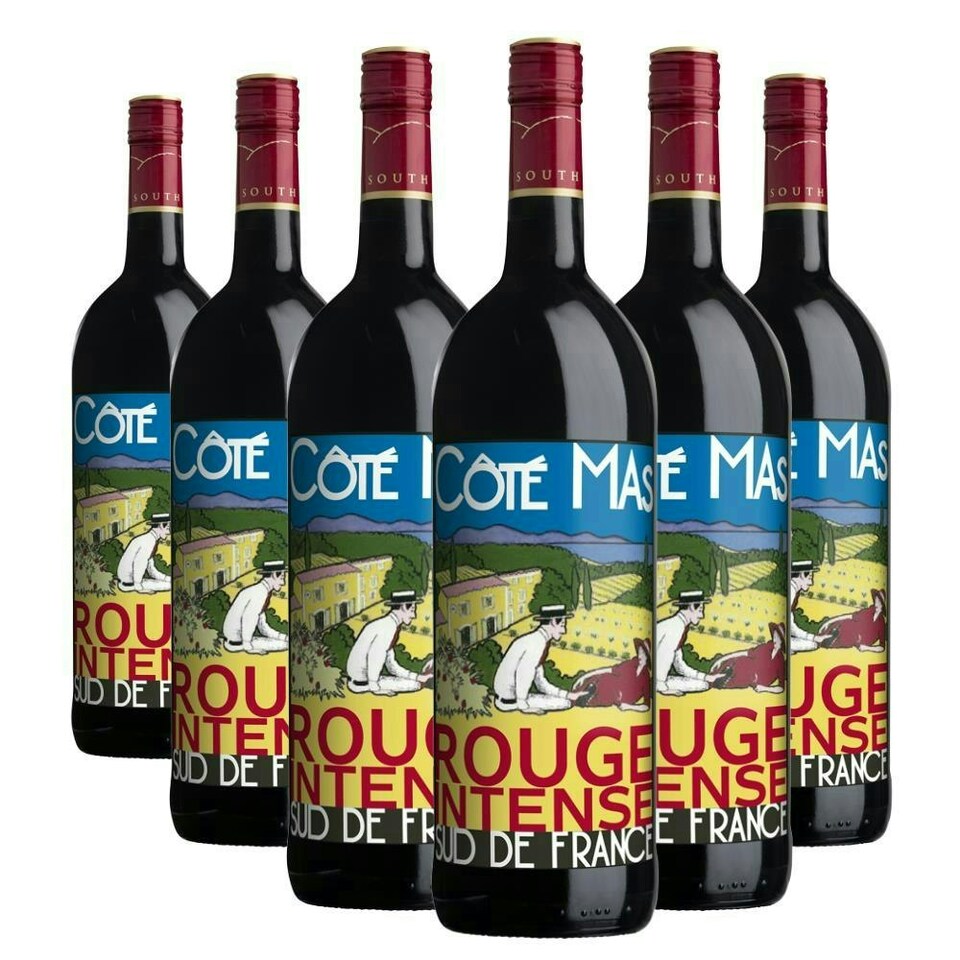Case of 6 Cote Mas Rouge Intense 75cl Red Wine