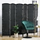 image 2 of HOMCOM 6 Panel Folding Room Divider, Freestanding Privacy Screen for Living Room, Bedroom and Office, 240 x 170cm, Black | Black