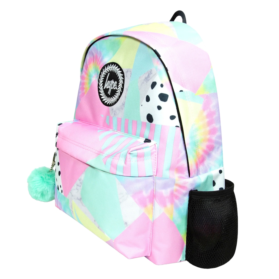 image 1 of Kids Backpack Multi Pastel Collage Design | Lightweight School Bag | Multi | Multi | 1