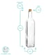 image 3 of Argon Tableware Olive Oil Pourer Bottles with Cork Lids - 500ml - Pack of 2