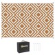 image 6 of Outsunny Reversible Waterproof Outdoor Rug W/ Carry Bag, 182 x 274 cm Black | Black and White