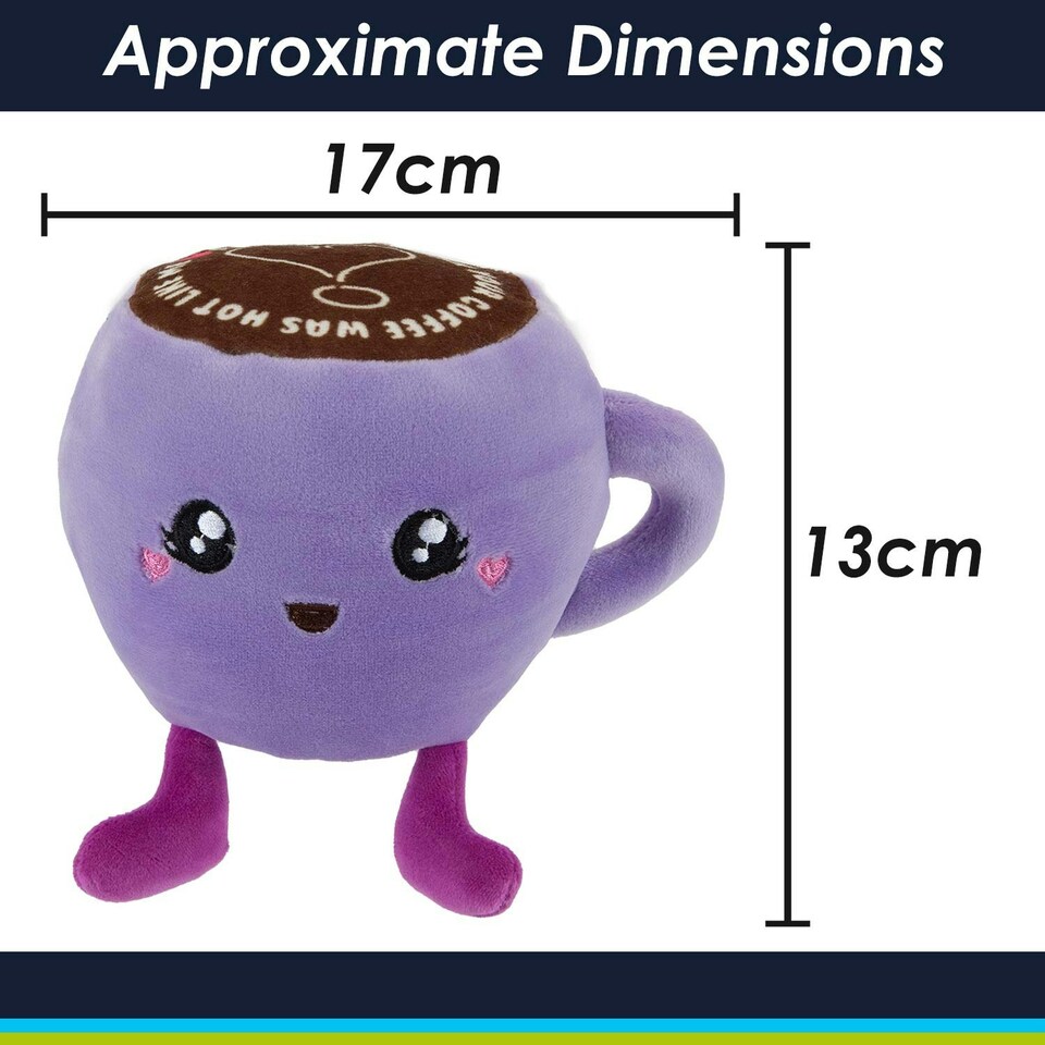 image 1 of Cappuccino Soft Toy Cute Plushie Huggable Cuddly Stuffed Toy 13cm Lilac