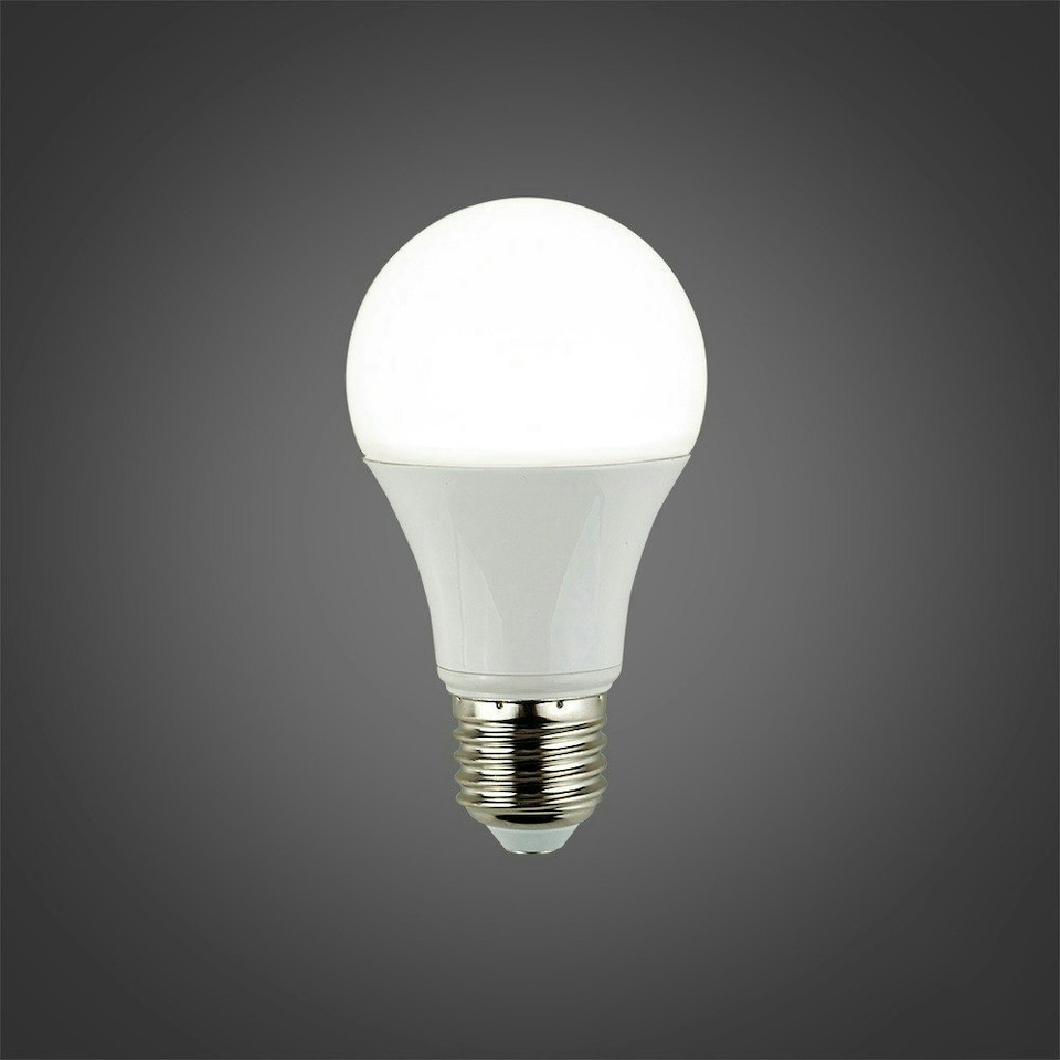 image 1 of ValueLights 6 Pack E27 White Plastic GLS LED 6W Cool White 6500K 500lm Light Bulb
