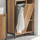 image 8 of SoBuy Slim Bathroom Storage Cabinet with Removable Laundry Basket, Light Brown, 23.6x11.8x35.4 inches, 24.1 kg - BZR65-PF