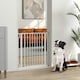 image 2 of PawHut Dog Gate Wide Stair Gate w/ Door Pressure Fit, 75-85W cm, White